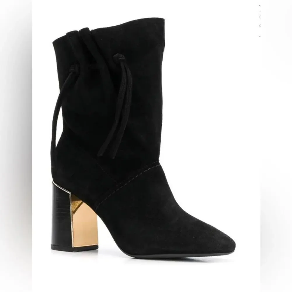 TORY BURCH ‘GIGI’ 85 Suede Ankle Boots Black 7.5